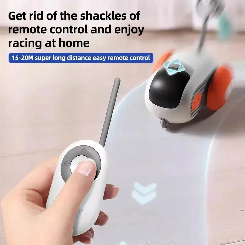 Automatic Remote Control Cat Toy Car for Interactive Pet Play