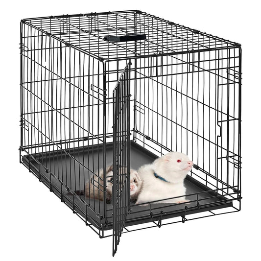 HiMISS Portable Folding Rabbit Cage With Slide Out Tray