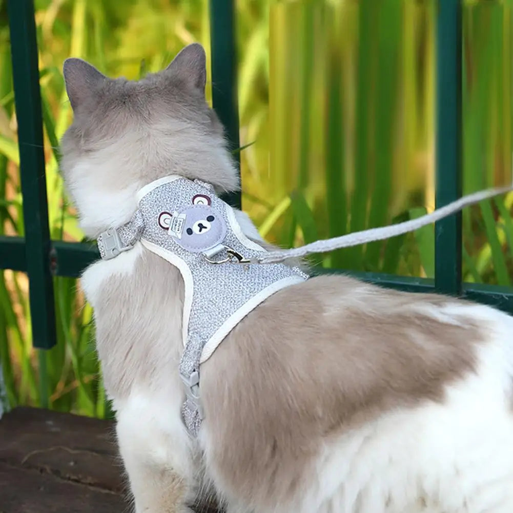 Adjustable Pet Harness And Leash For Cats And Small Dogs