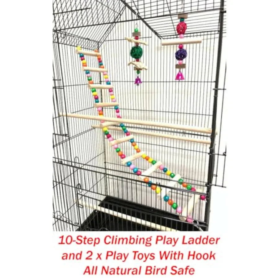 Double Roof Top Flight Bird Cage For Parakeets And Finches