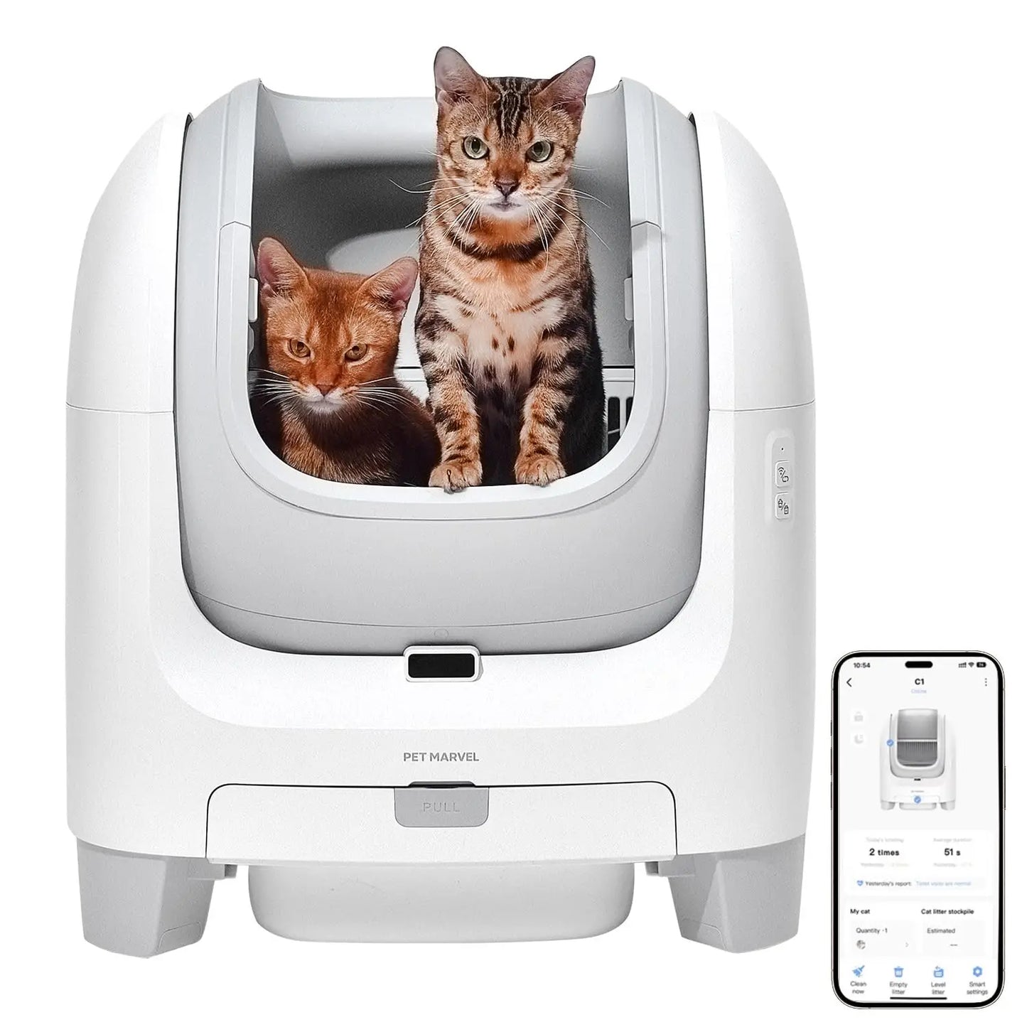 Smart Self Cleaning Cat Litter Box Automatic Open Top