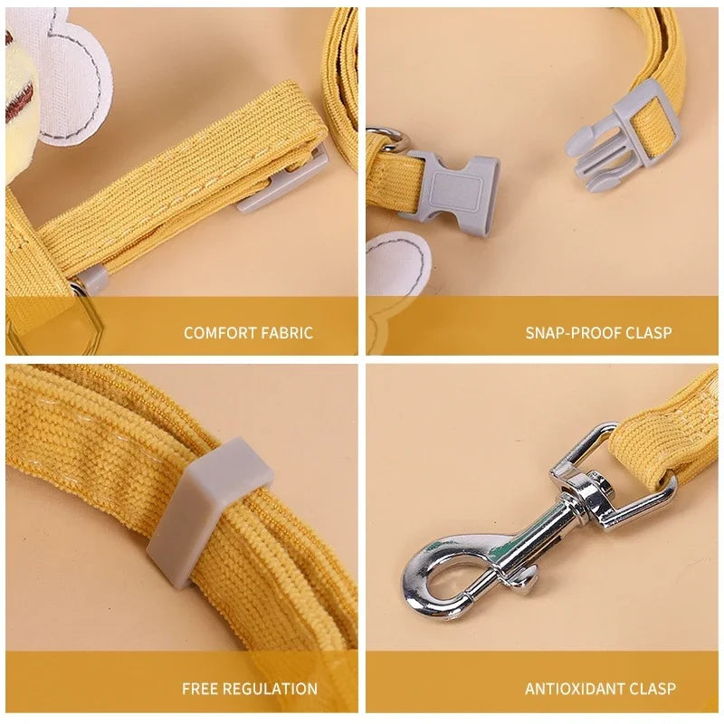 Bee Themed Cat Harness And Leash Set Adjustable Comfort Fit