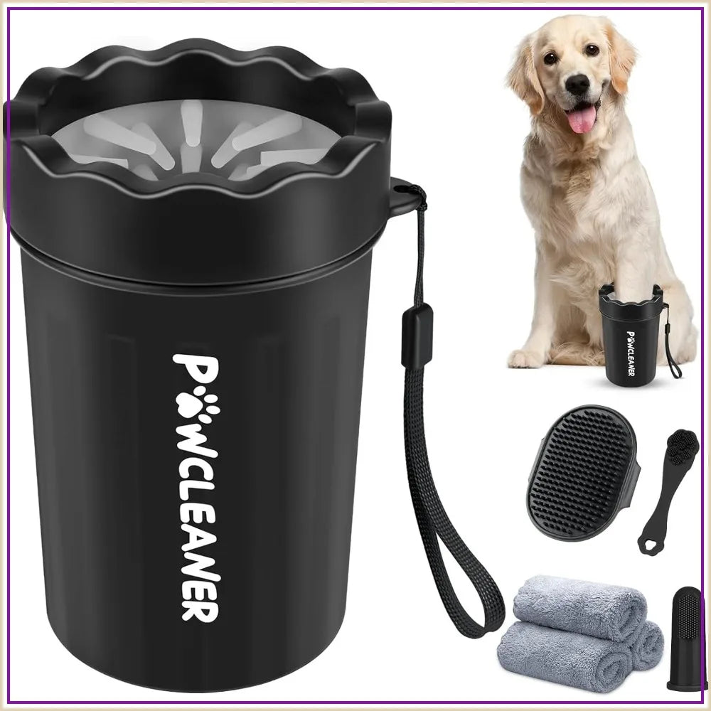 Dog Paw Cleaner Portable Paw Washer Bath Brush With Towels And Toothbrushes
