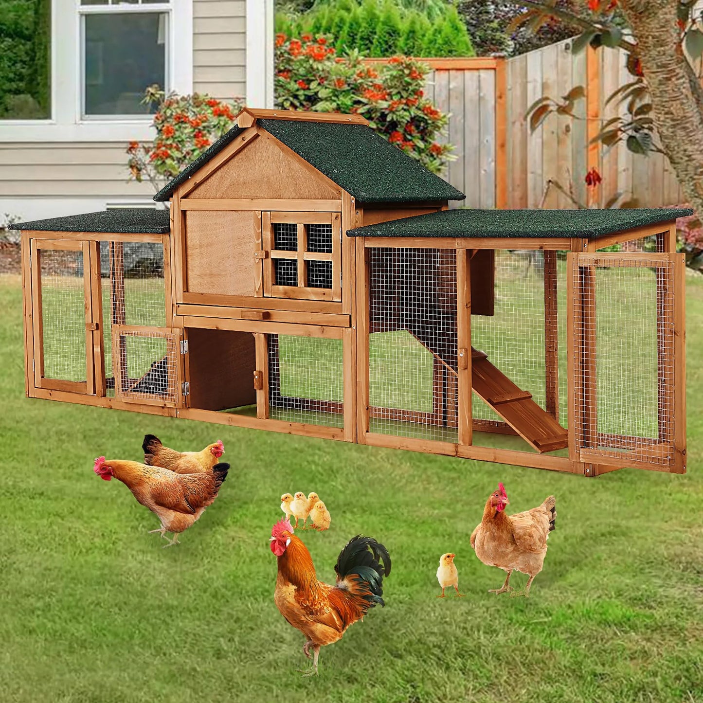 DishyKooker 2 Story Bunny Hutch Rabbit Cage With Double Runs