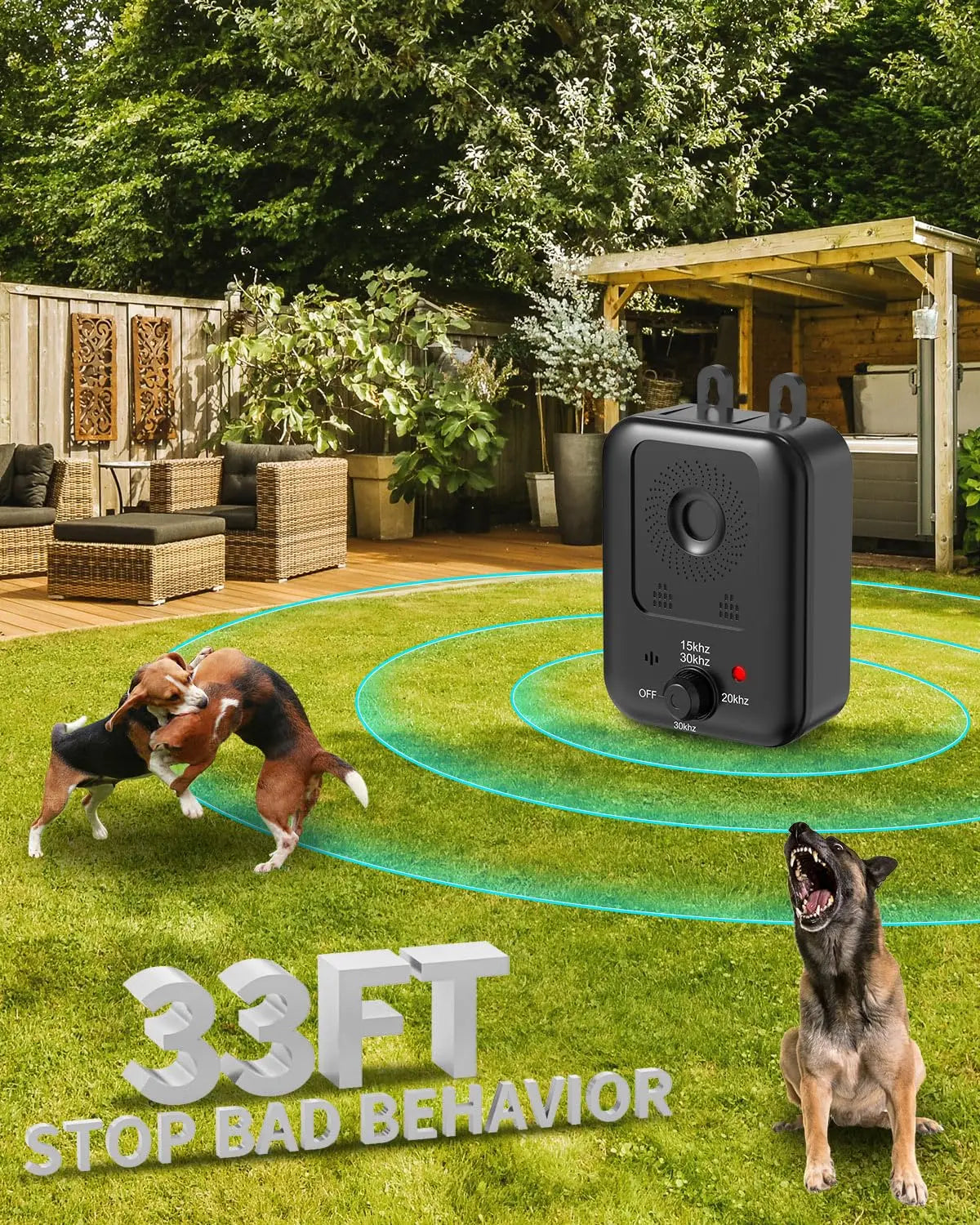 PetEdu Automatic Ultrasonic Dog Bark Deterrent for Indoor Outdoor