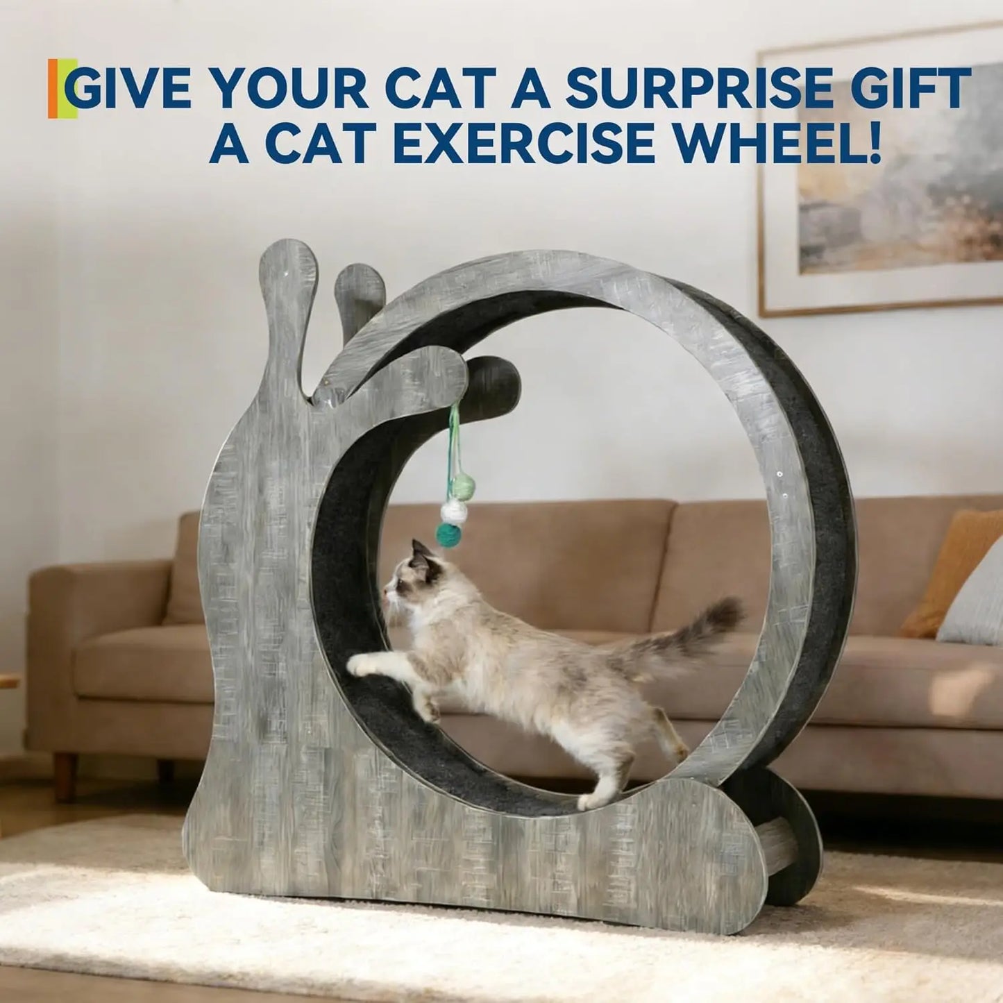 HiMISS Cat Exercise Wheel 45 Inch Indoor Treadmill For Cats