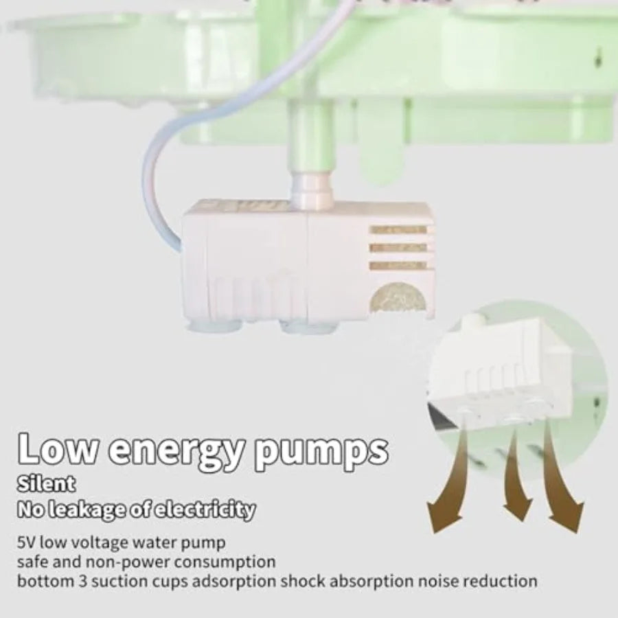 Automatic Parakeet Bath For Cage With Pump And Two Modes