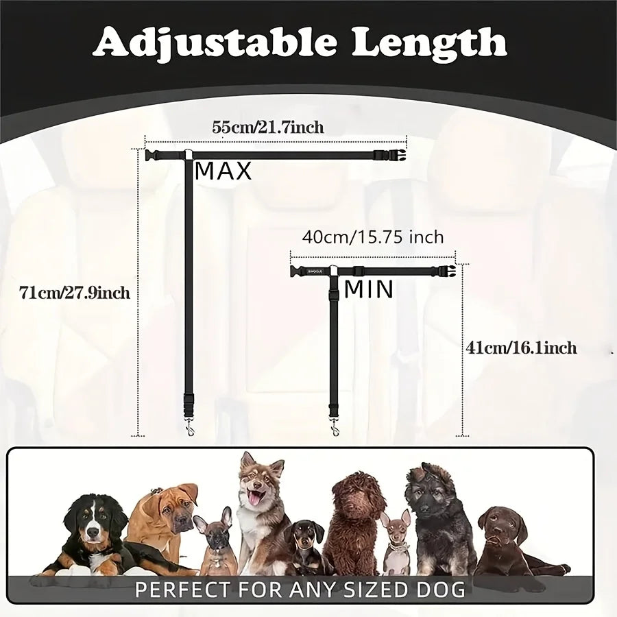 Dog Car Seat Belt Safety Tether For Vehicles Pet Travel