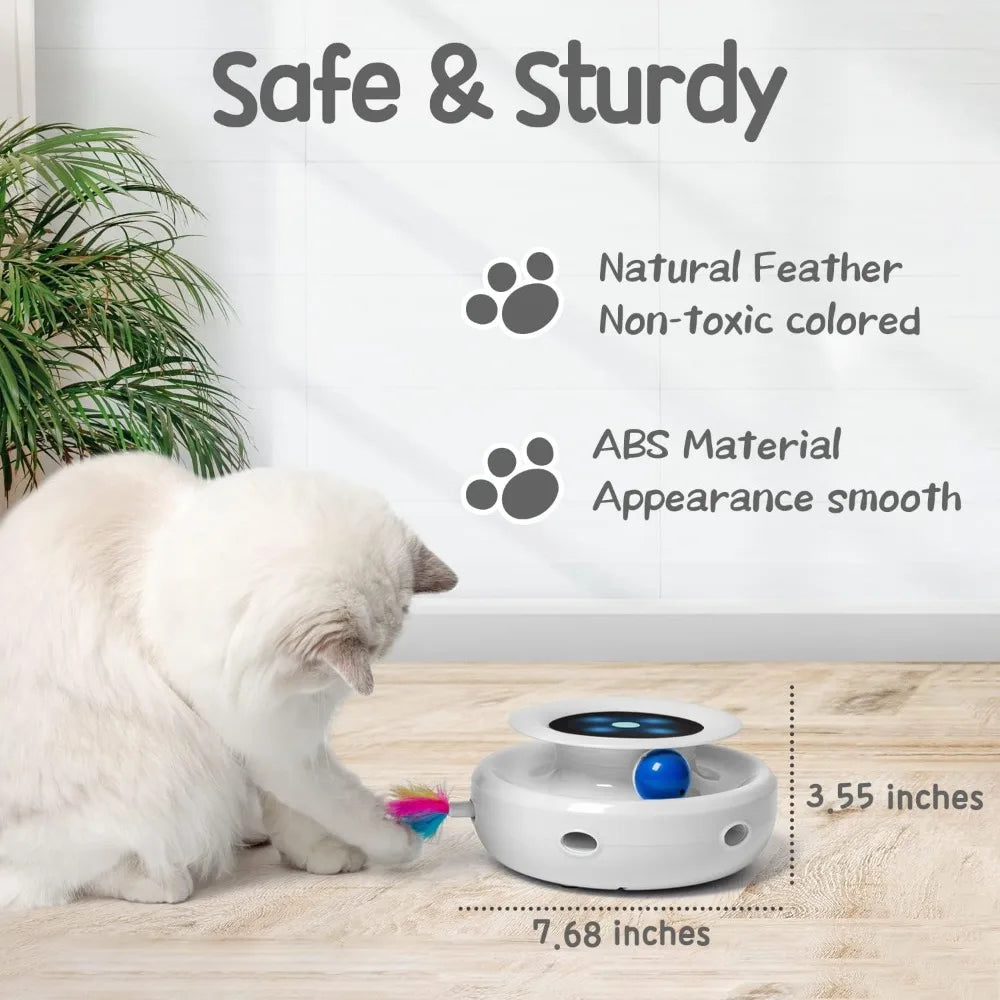XIUWO 2in1 Interactive Cat Toy Balls and Ambush Electronic Mice With Timer