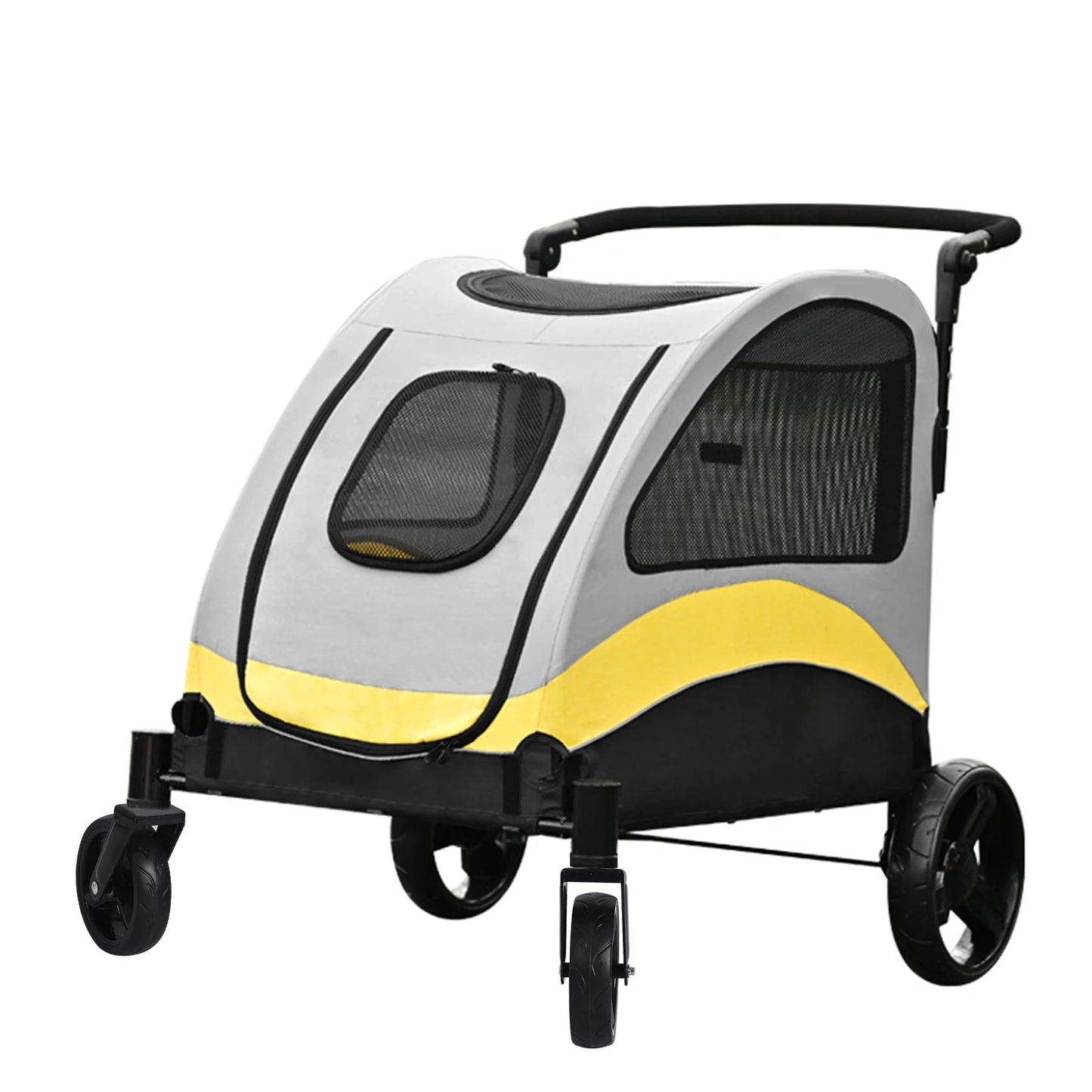 Portable Foldable Large Breed Dog Stroller With Four Wheels