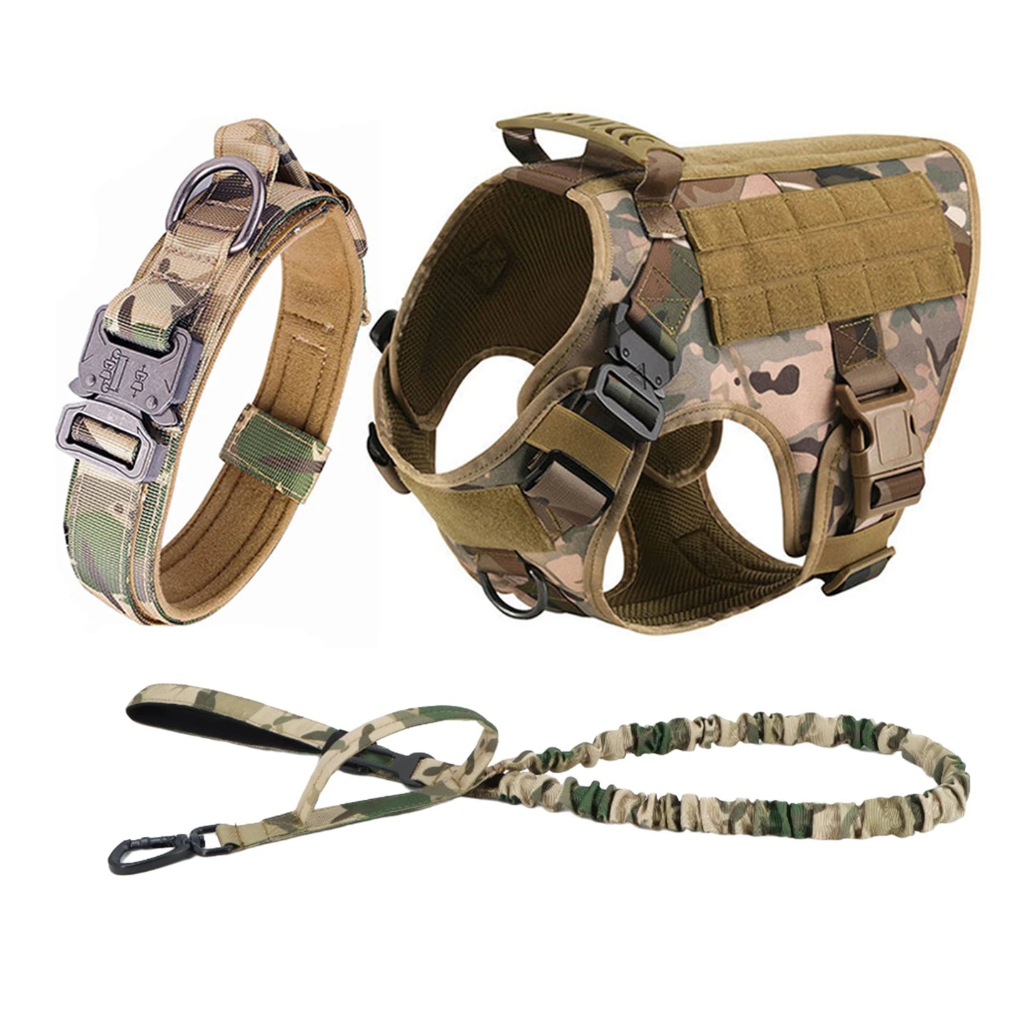 Petravel Tactical Dog Harness With Molle Pouches For Dogs