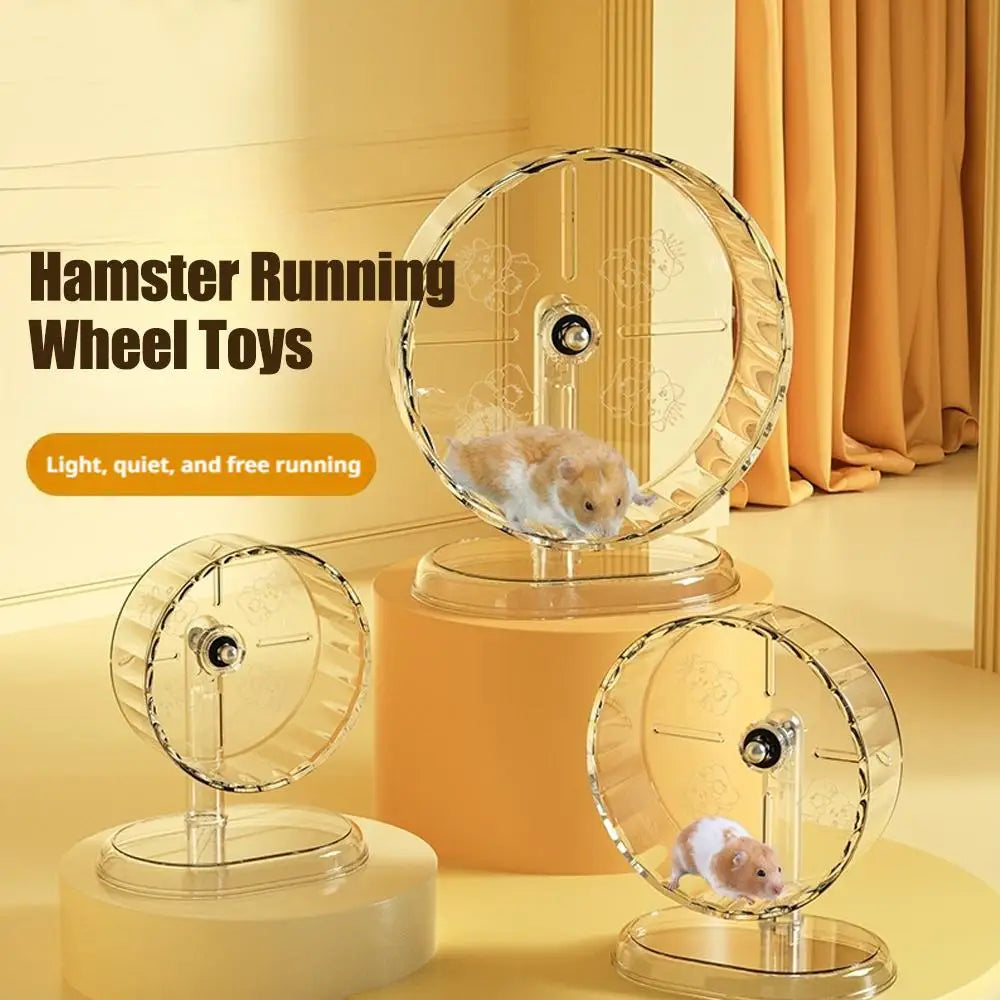 Silent Running Hamster Wheel With Transparent Wide Design