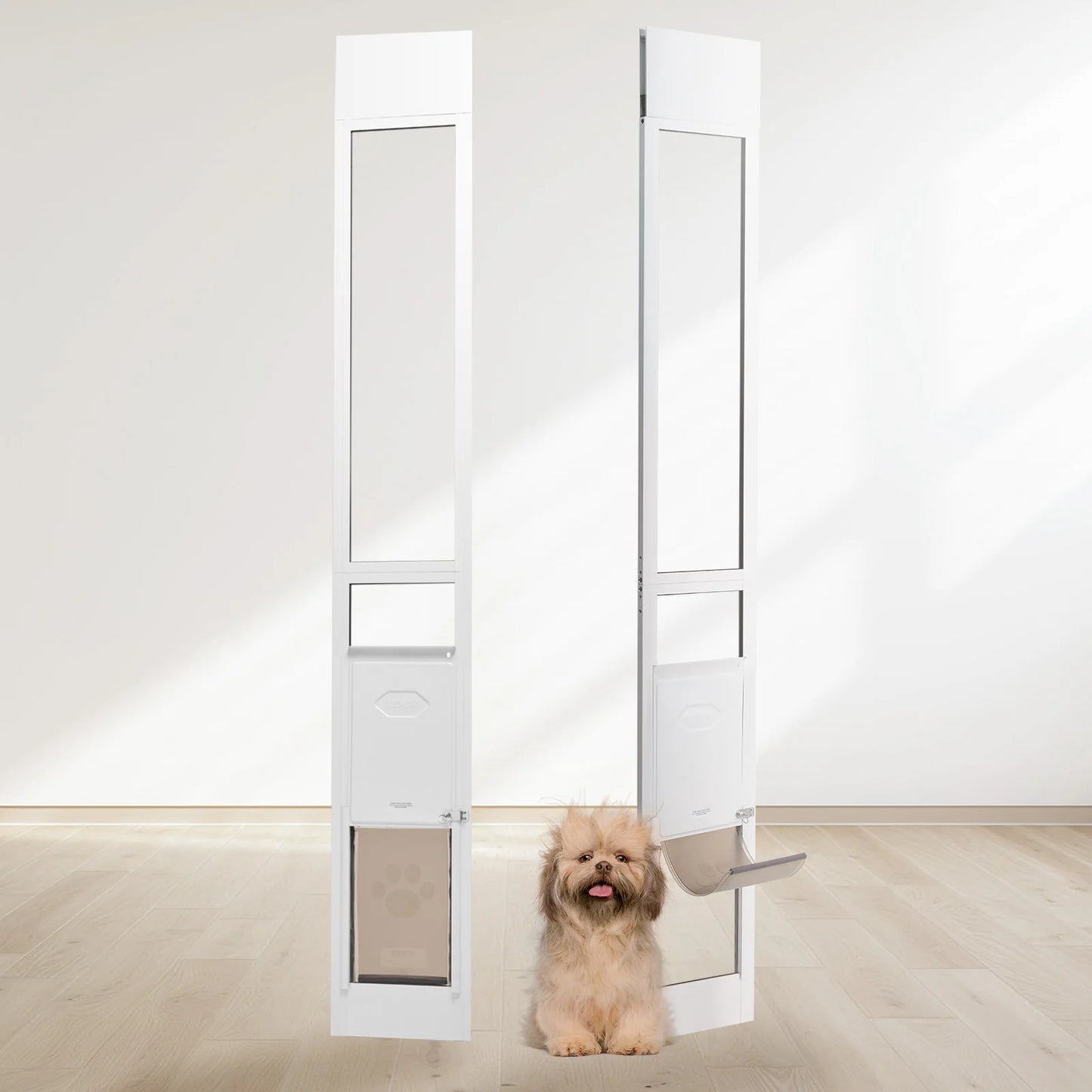 SucceBuy Dog Door For Sliding Glass Door Aluminum Frame