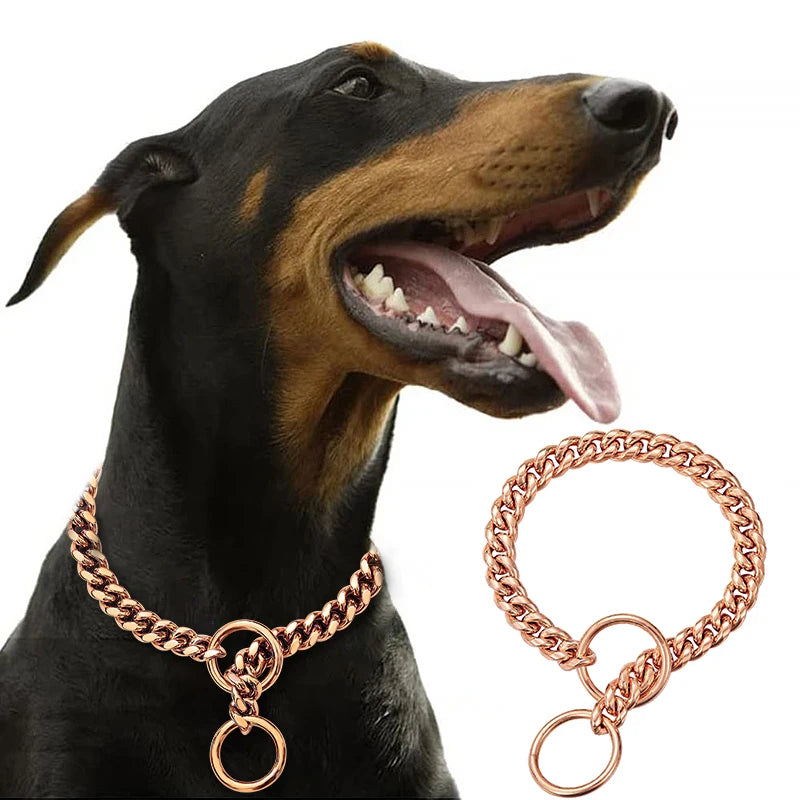 Stainless Steel Chain Dog Collar With Quick Release Link