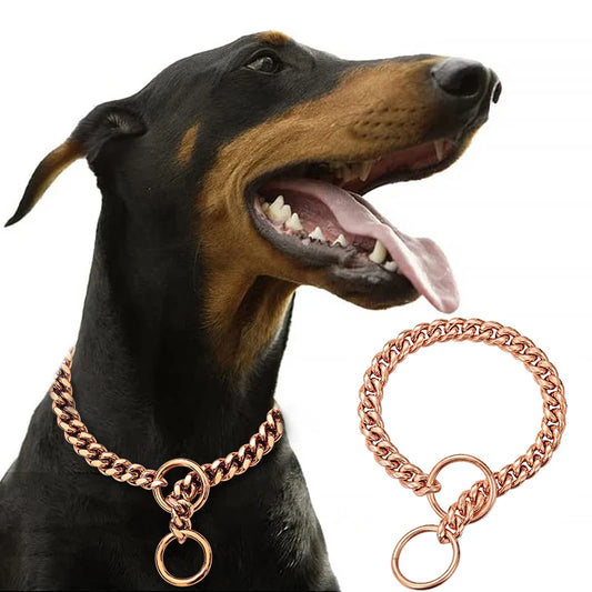 Stainless Steel Chain Dog Collar With Quick Release Link