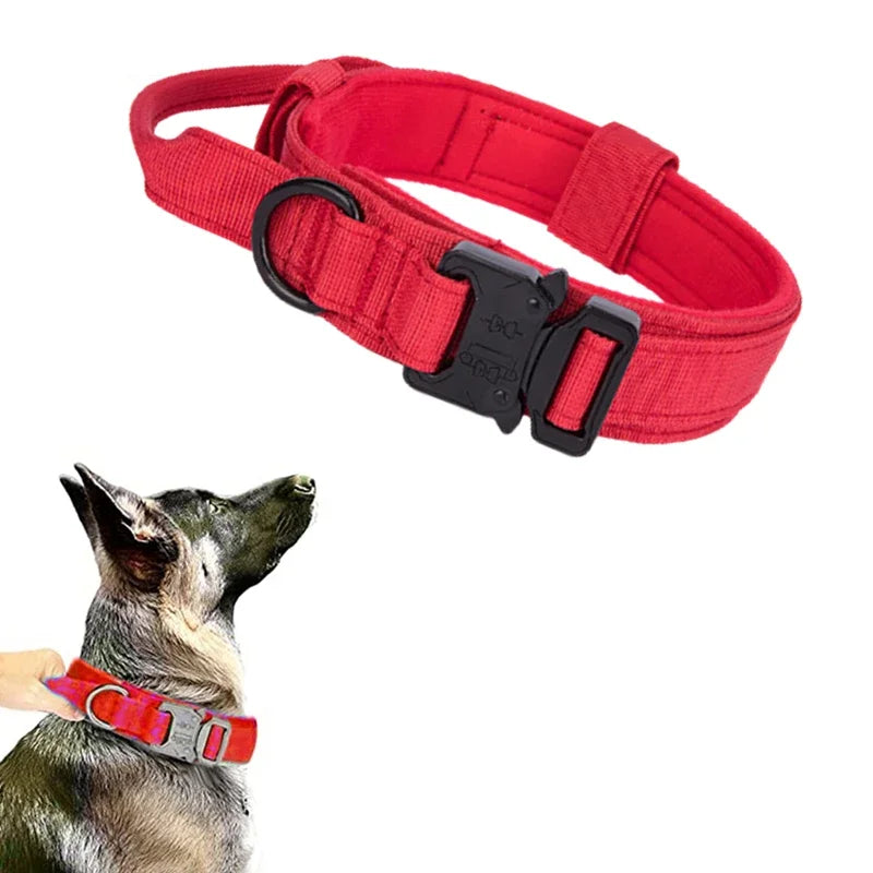 COOYOMOO Durable Tactical Dog Collar Leash Set Adjustable Military