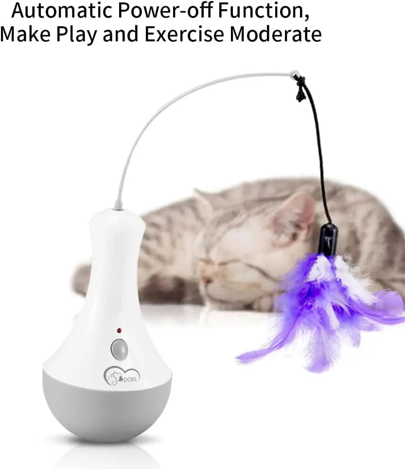 Cat Interactive Feather Teaser Toy For Kitten Indoor Play