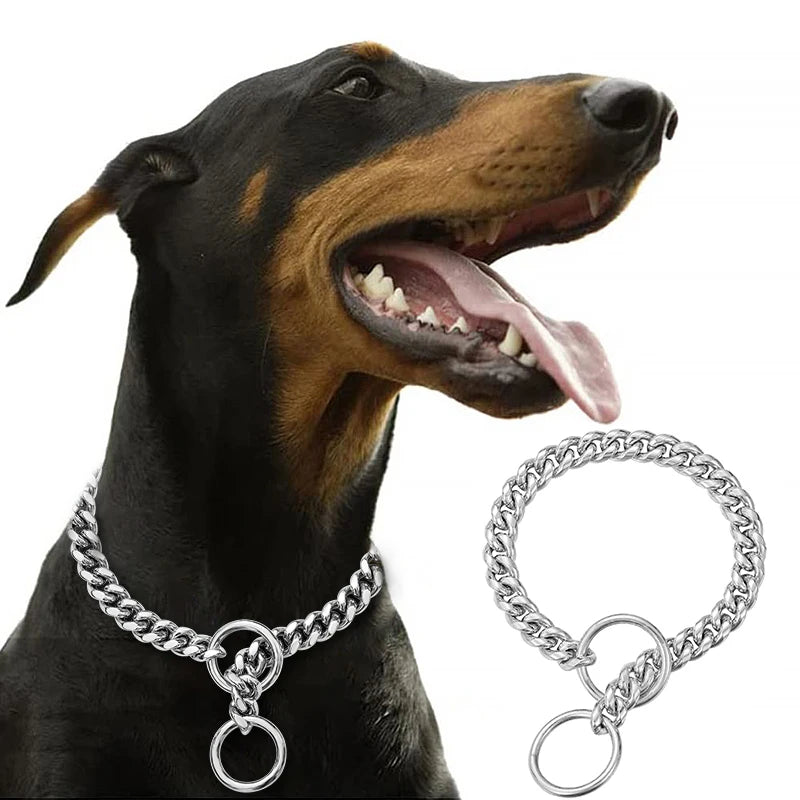 Stainless Steel Chain Dog Collar With Quick Release Link