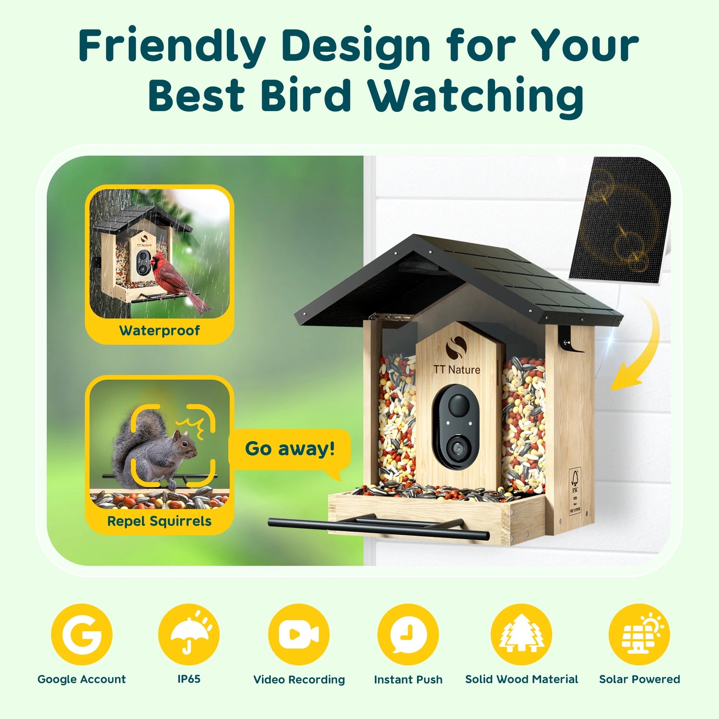 Bird Feeder With Camera Smart Birdwatching Auto Capture Alerts