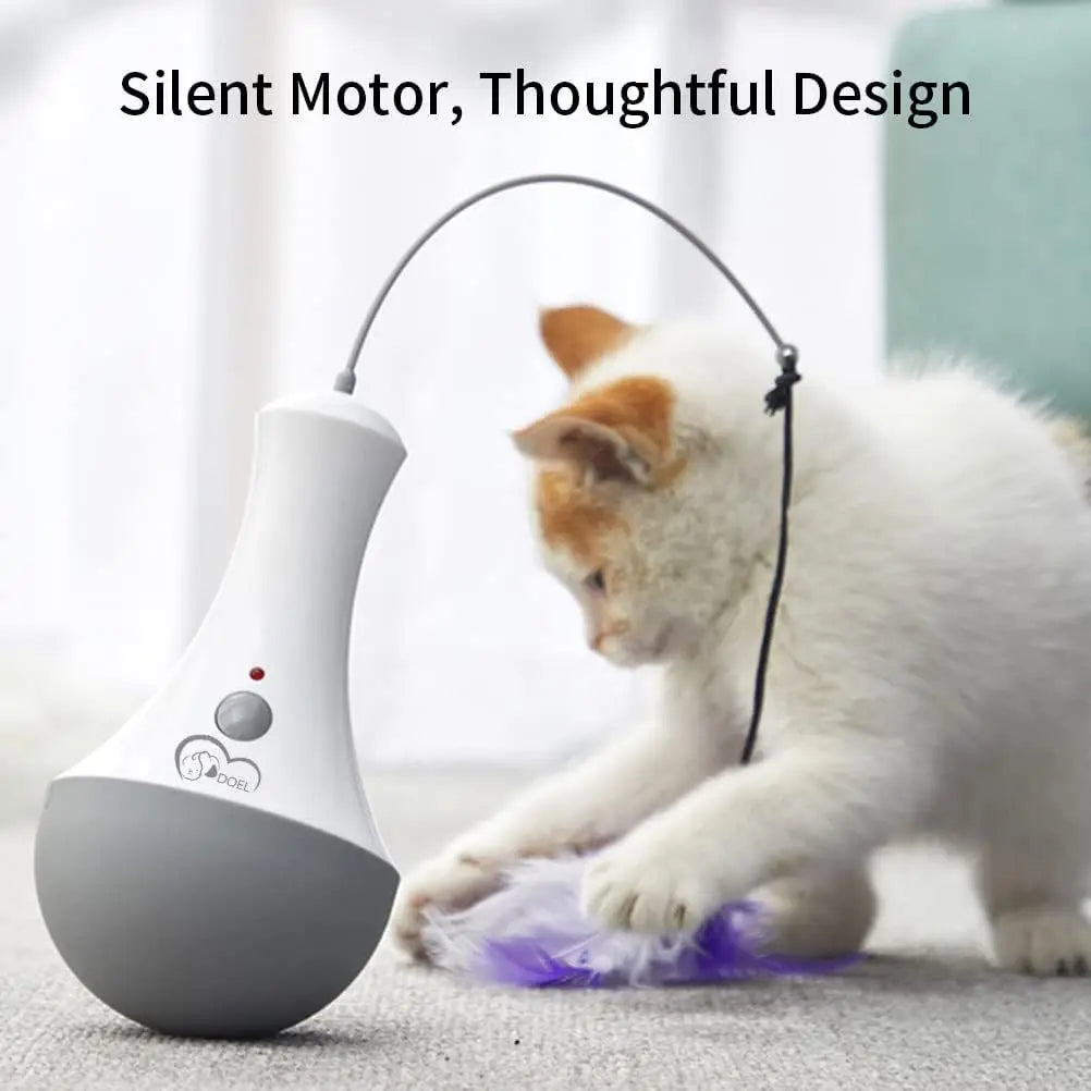Cat Interactive Feather Teaser Toy For Kitten Indoor Play