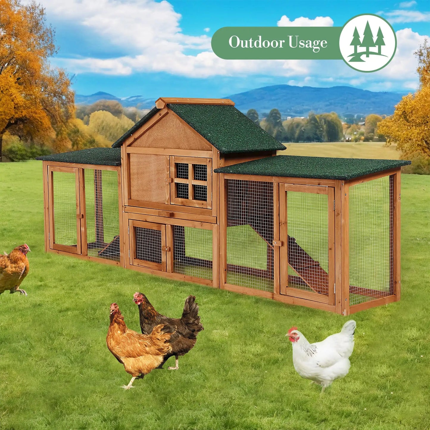 DishyKooker 2 Story Bunny Hutch Rabbit Cage With Double Runs
