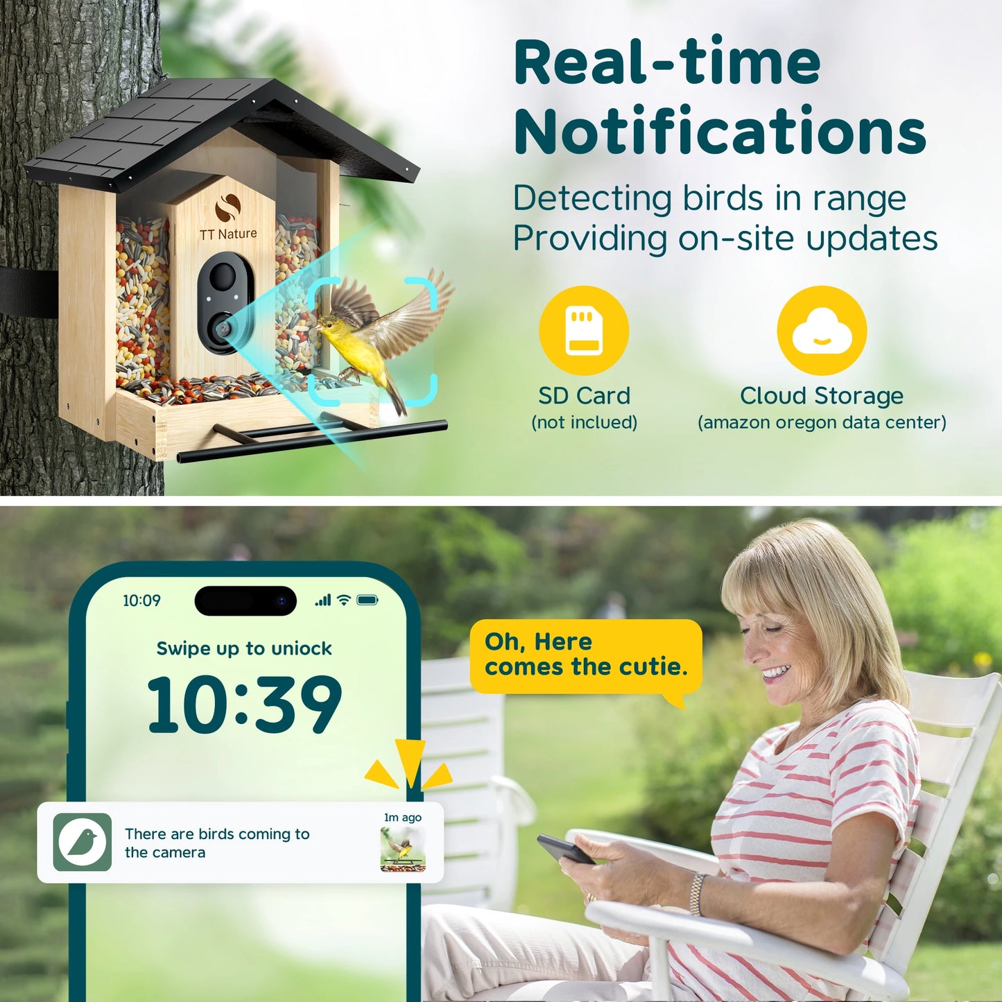 Bird Feeder With Camera Smart Birdwatching Auto Capture Alerts
