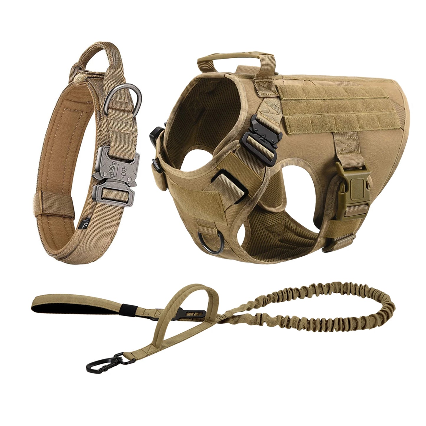 Petravel Tactical Dog Harness With Molle Pouches For Dogs