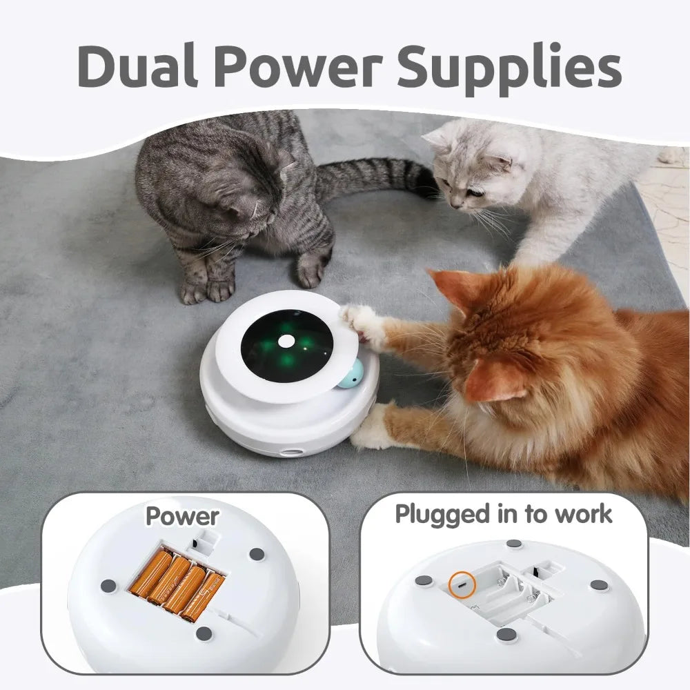 XIUWO 2in1 Interactive Cat Toy Balls and Ambush Electronic Mice With Timer