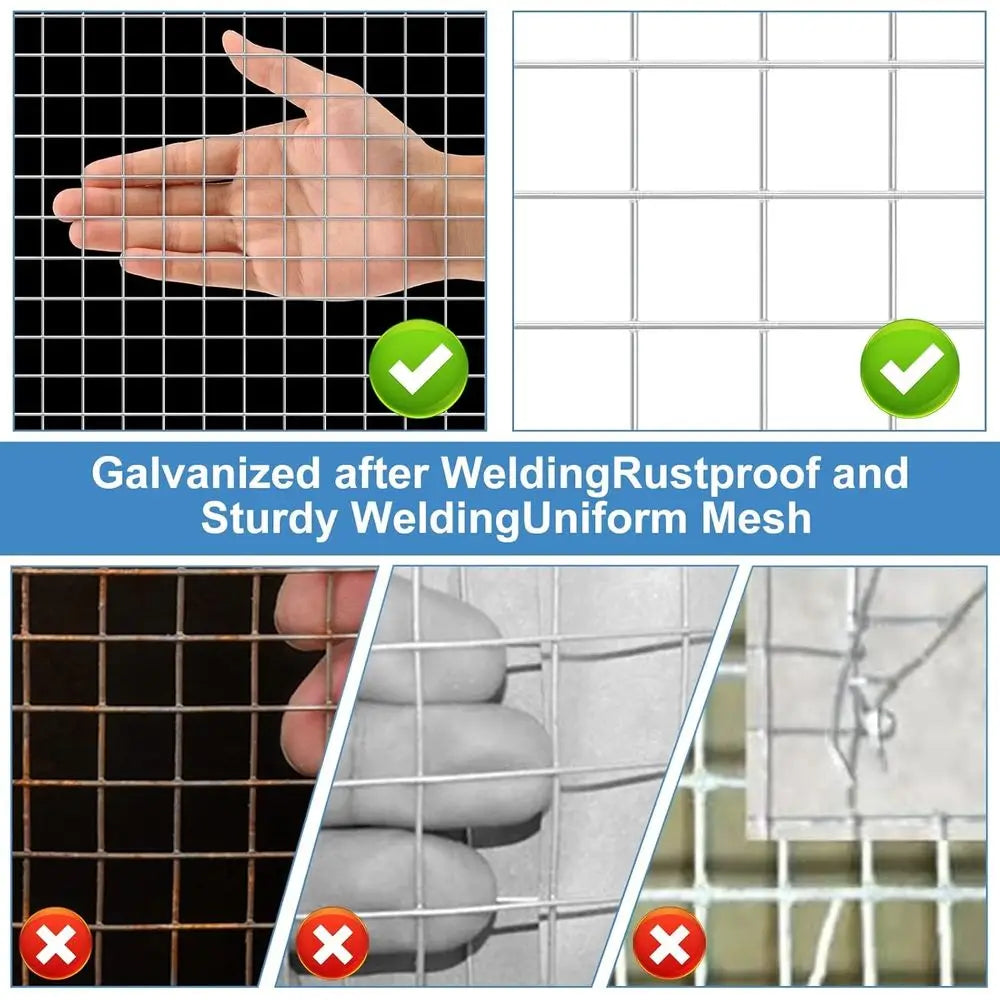 OVOZI Galvanized Welded Wire Mesh Chicken Wire Fence Hardware Cloth