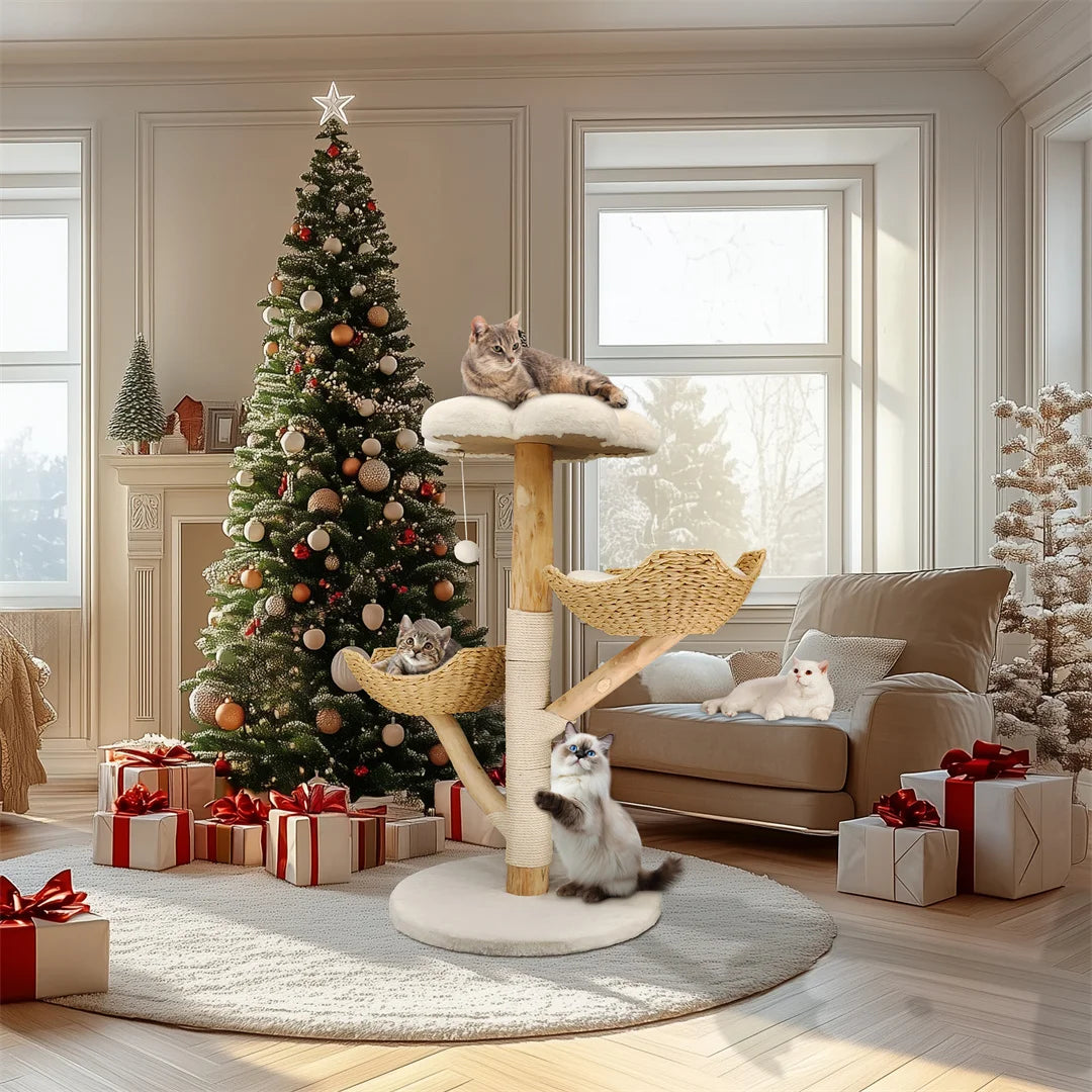 BINGOPAW Modern Cat Tree Climbing Activity Center With Scratching Post