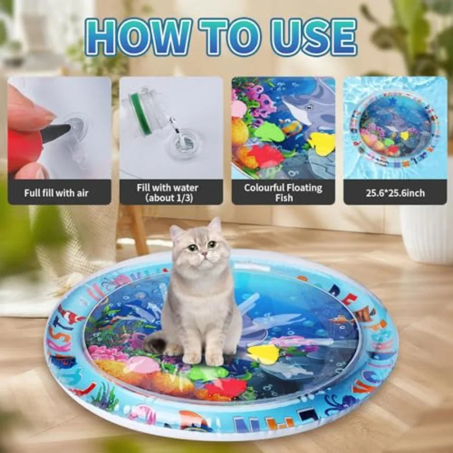 Cat Water Mat 0.5mm Thickened Anti Scratch Sensory Play Mat