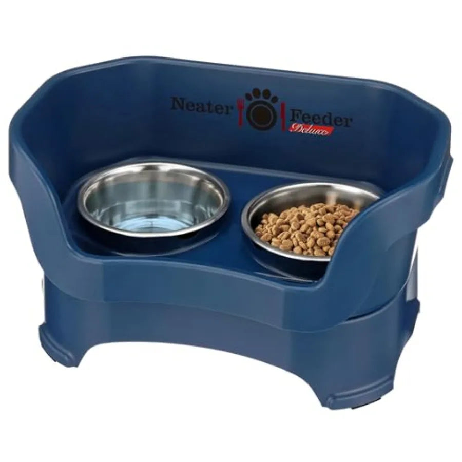 Deluxe No Spill Mess Proof Raised Dog Bowls Stand USA