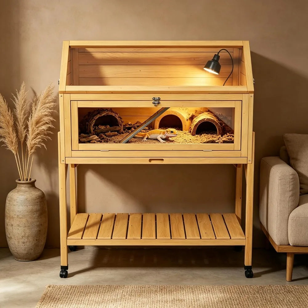 Large Tortoise Habitat With Wheels And Pull Out Tray