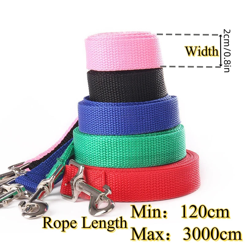 Nylon Dog Leash for Extended Training and Outdoor Walks