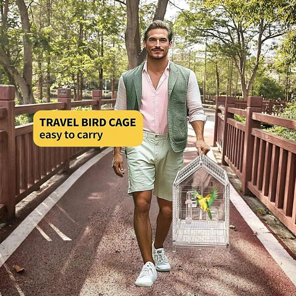 Portable Bird Cage For Travel Home And Clinic Use For Small To Medium Parrots