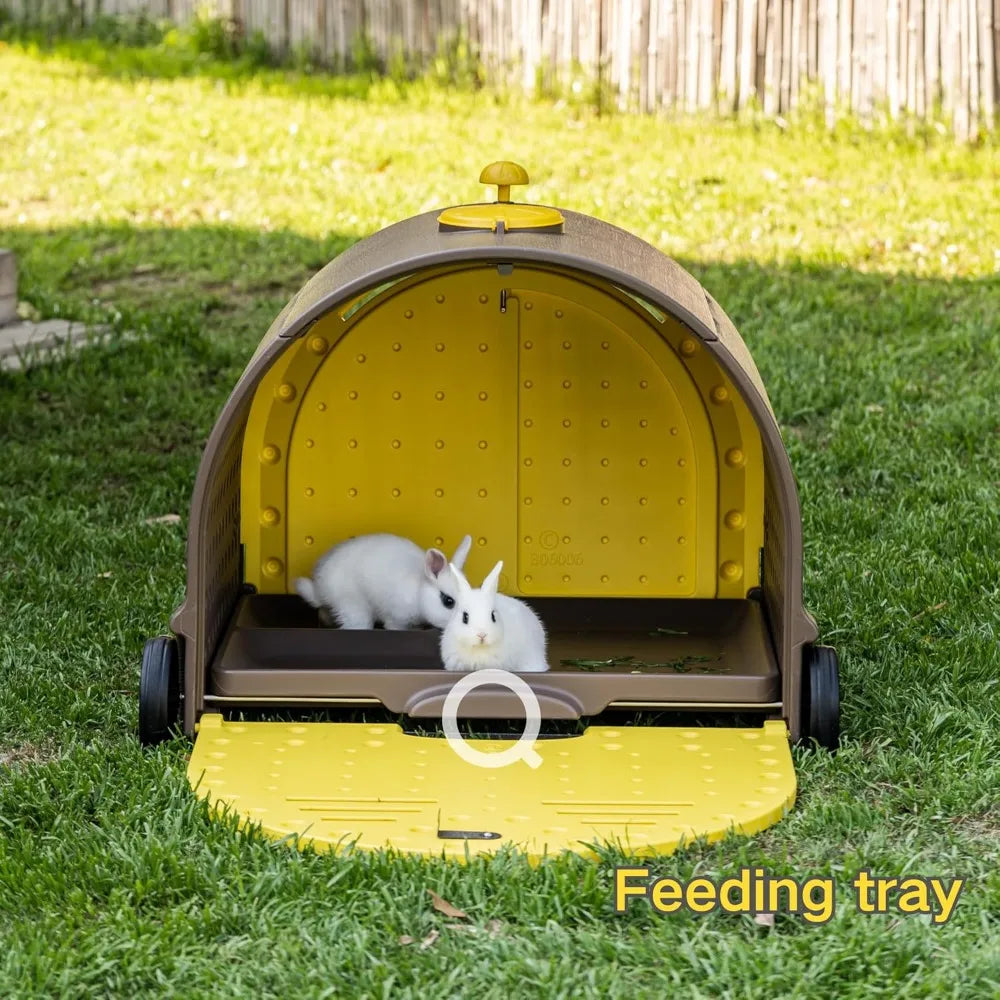 DAFIFY Durable Plastic Rabbit Hutch Indoor Outdoor Cage Waterproof Shell