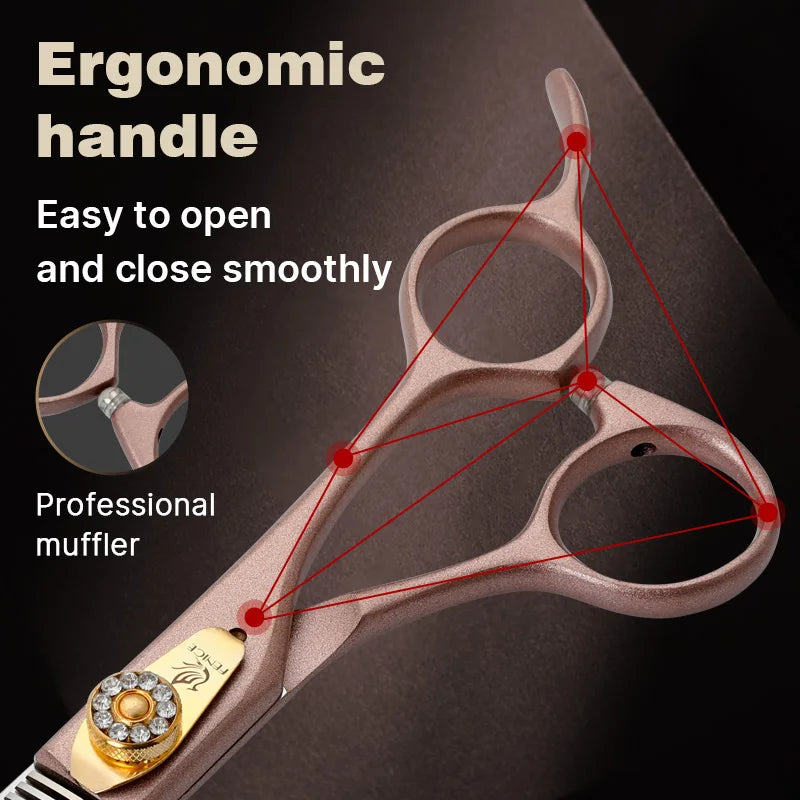 Fenice JP440C Steel Pet Grooming Thinning Scissors 35 Percent