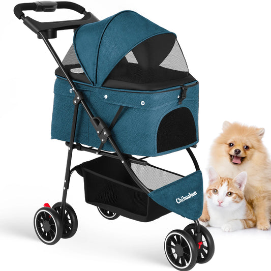 CHIHUAHUA Pet Stroller For Dogs And Cats Foldable Carrier