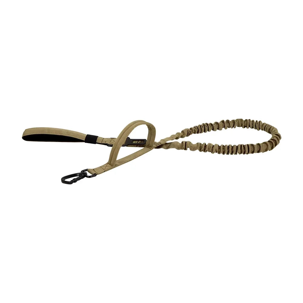 Military Dog Leash With Quick Release Elastic Rope Dual Handles