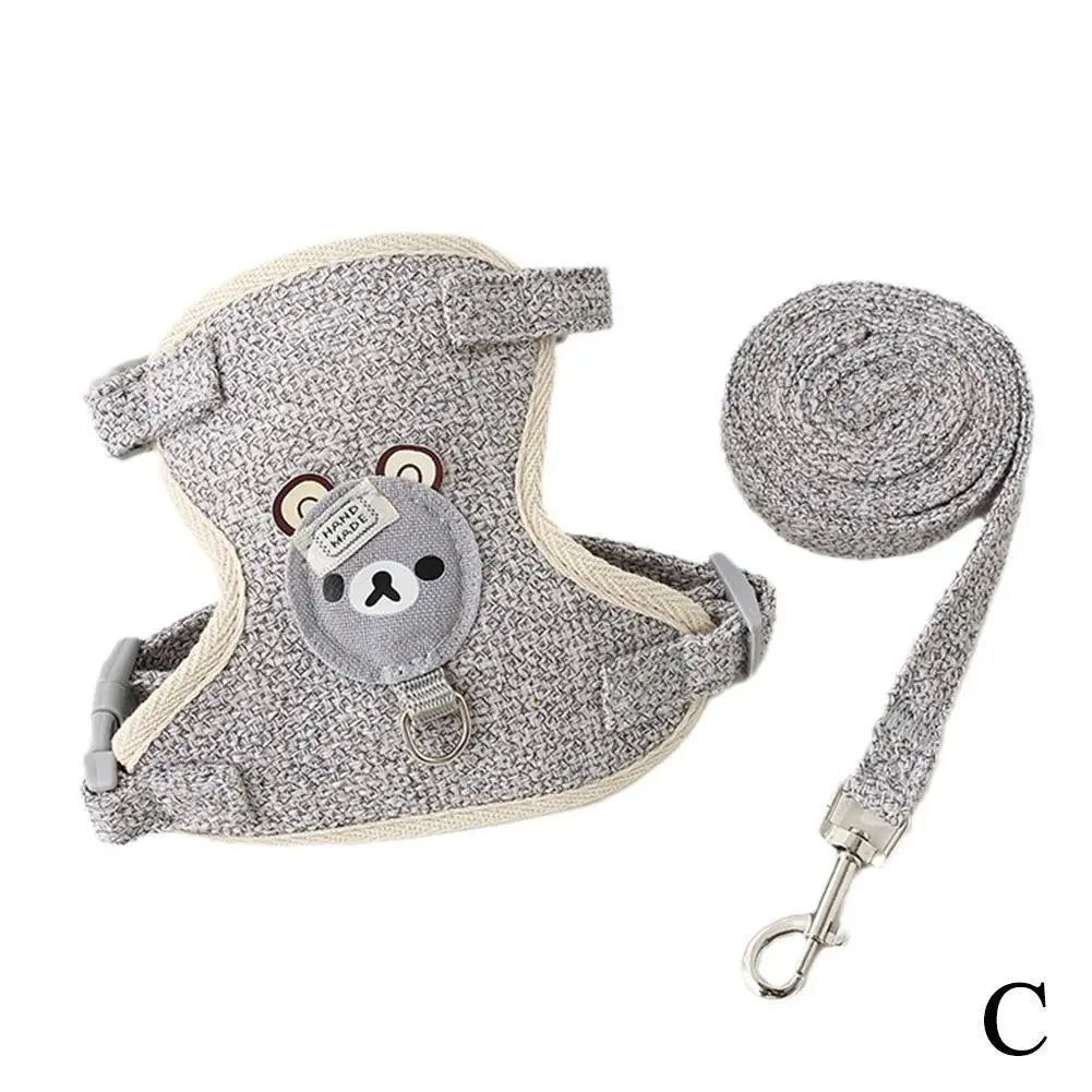 Adjustable Pet Harness And Leash For Cats And Small Dogs