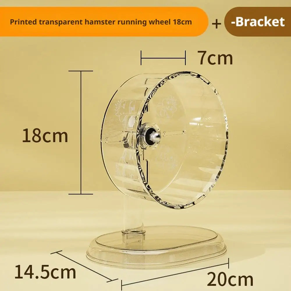 Silent Running Hamster Wheel With Transparent Wide Design