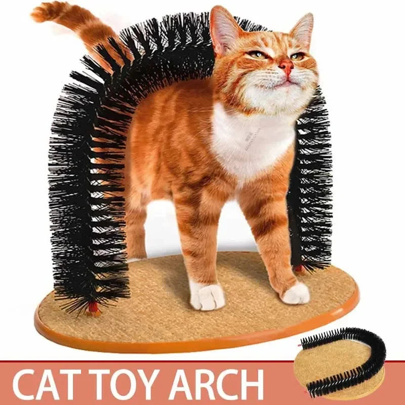 Cat Self Groomer Arch Massage Brush Scratching Pad Toy For Cats