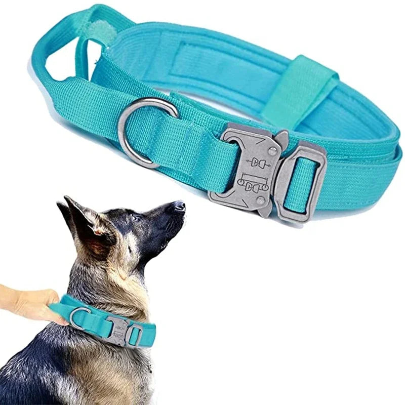 COOYOMOO Durable Tactical Dog Collar Leash Set Adjustable Military