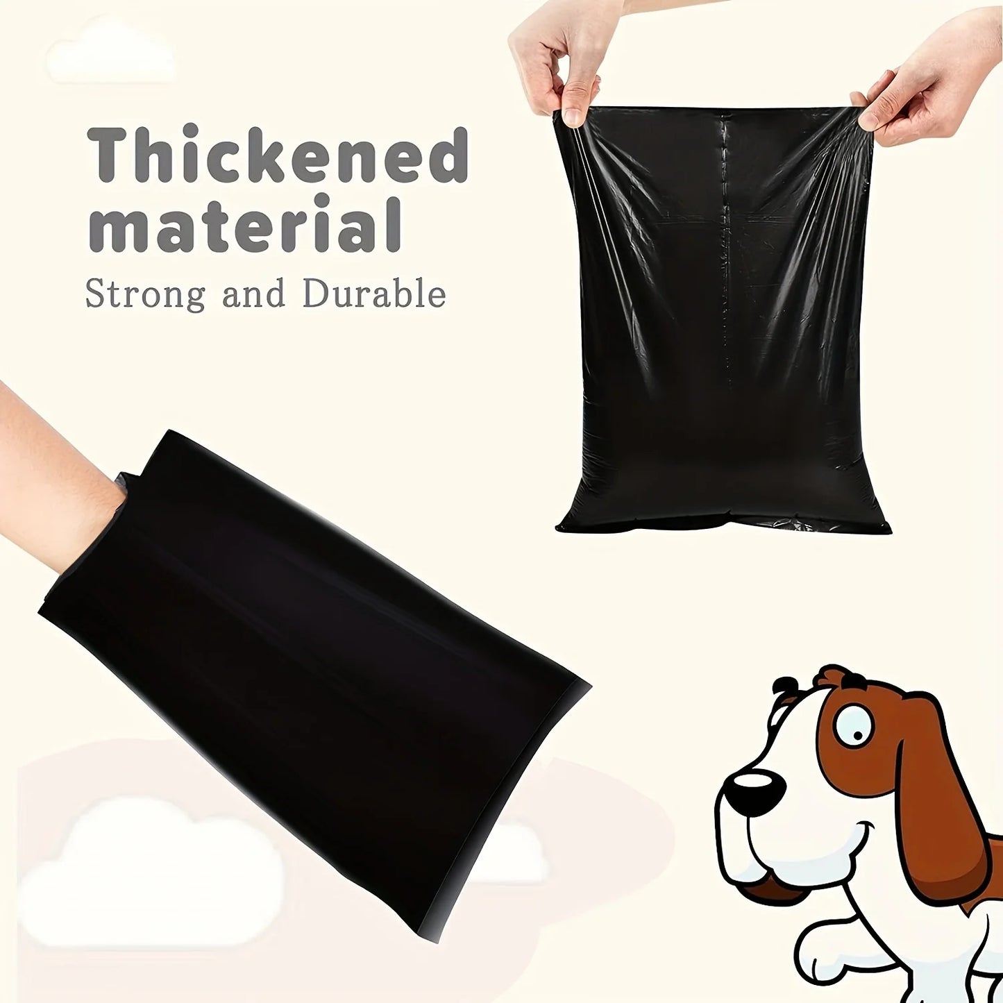 Durable Leak Proof Dog Poop Bags Portable Pack 300 Or 1500 Polyethylene