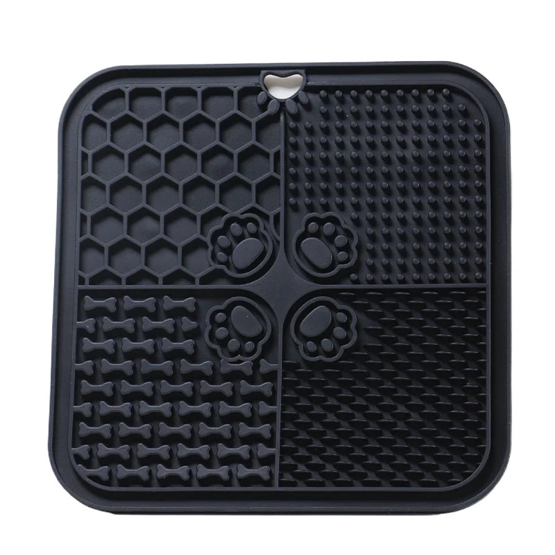 Dog Cat Slow Feeder Mat With Spatula Silicone Suction Cup