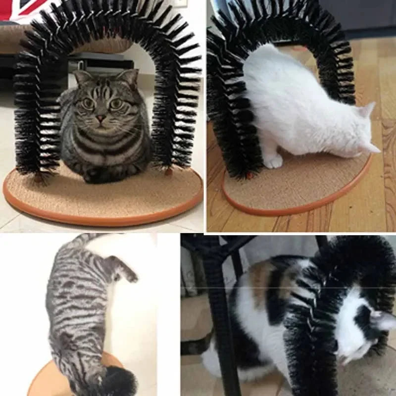 Cat Self Groomer Arch Massage Brush Scratching Pad Toy For Cats