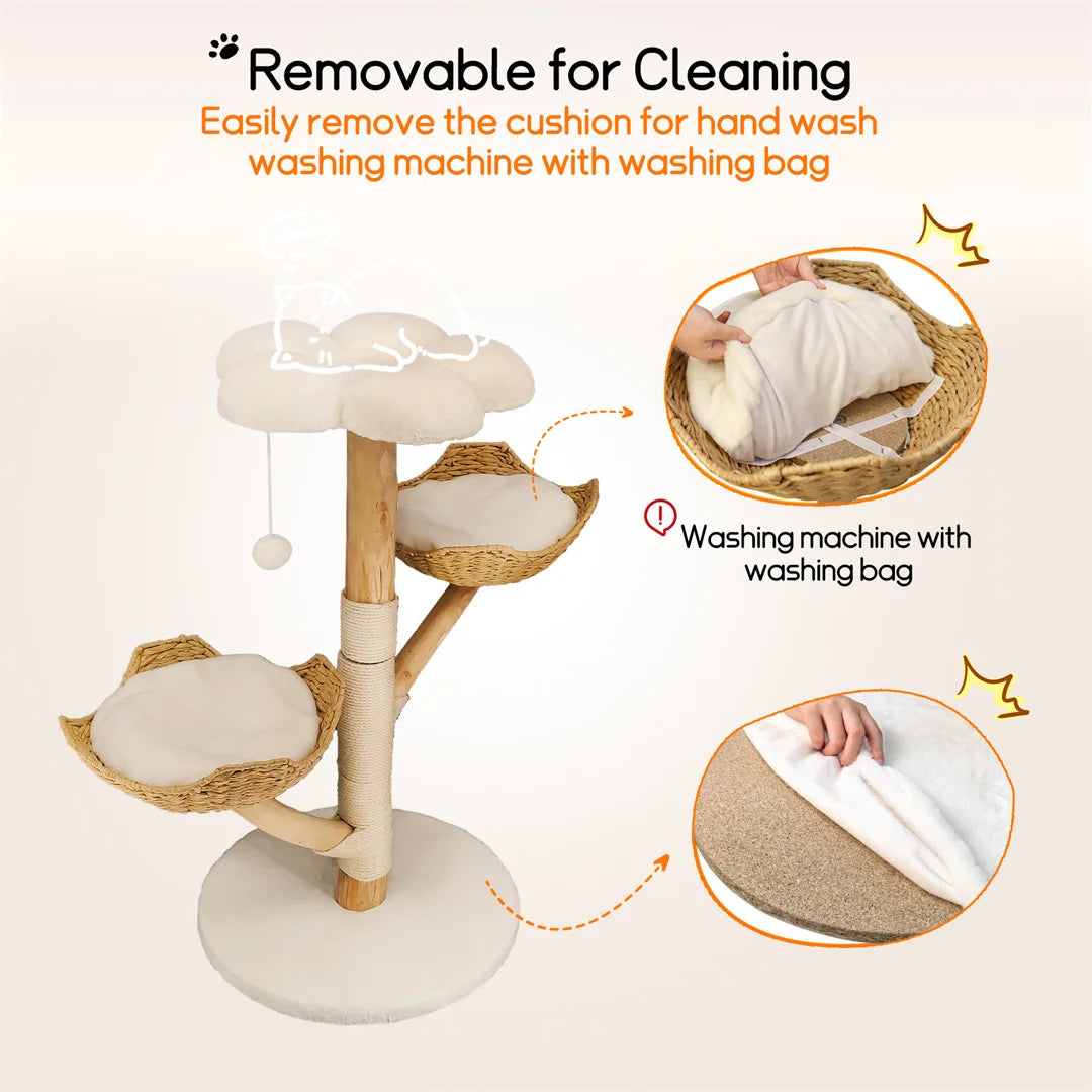 BINGOPAW Modern Cat Tree Climbing Activity Center With Scratching Post