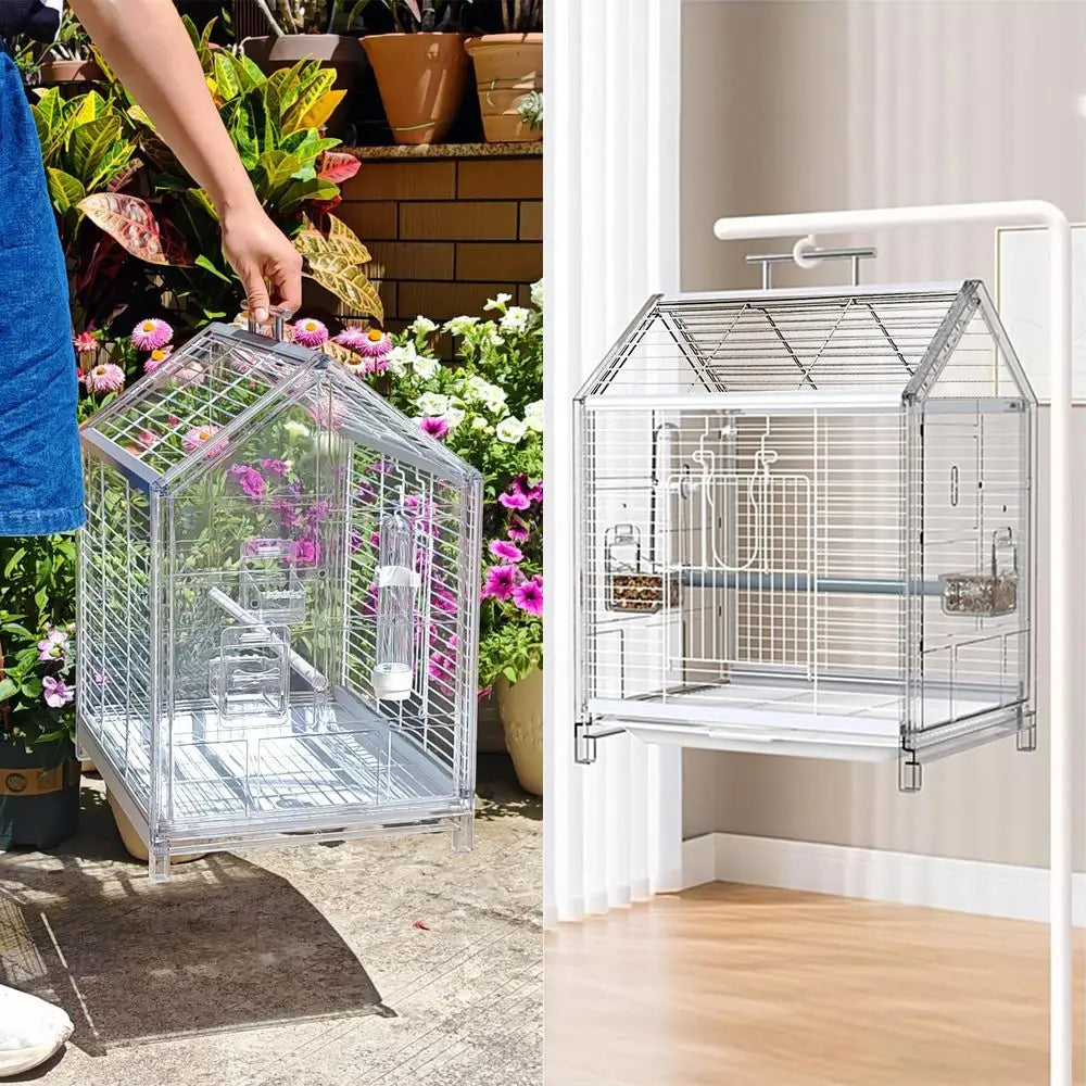Portable Bird Cage For Travel Home And Clinic Use For Small To Medium Parrots