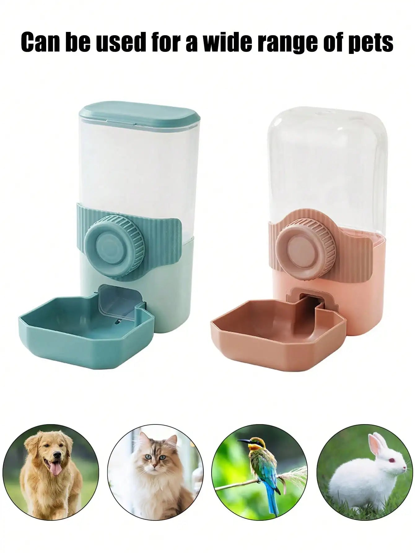 Hanging Cage Automatic Pet Feeder With Water Bowl Set