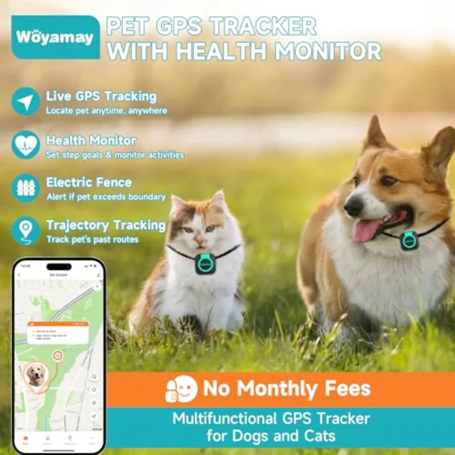 Mini GPS Tracker for Dogs and Cats With Health Monitor Waterproof